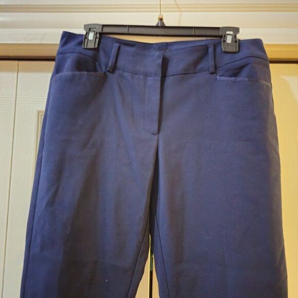 7th Avenue Design Studio Women's Navy Blue Stretch Dress Pants Size 8 - Picture 5 of 15